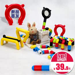 2016新款儿童早教益智玩具 水管拼装积木塑料拼插管道积木带车轮