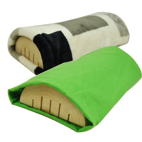 吉木柏木枕头 贴绒原木枕 颈椎专用硬枕头 木头枕头保健枕枕套
