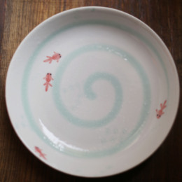 9折 《日本进口系列》 系列餐具 釉下彩陶瓷碗 盘 水杯 红鱼蓝鱼