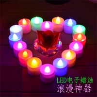 批发LED电子小蜡烛求求婚生日制造浪漫道具惊喜温馨布置用品爱心