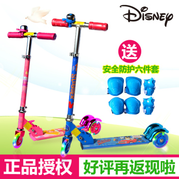 正品 迪士尼米 KT猫芭比儿童滑板车三轮滑滑车 闪光轮 小孩踏板车