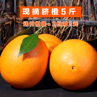 秭归脐橙 橙子新鲜水果农家纯天然手剥纽荷尔5斤包邮 买2送榨汁器