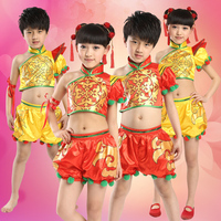 六一男女童鼓风爵士古代舞儿童演出服表演现代舞蹈服幼儿舞蹈服装