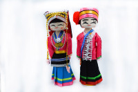 中国风少数民族娃娃纯手工艺品家居装饰品人偶公仔玩偶 出国礼物