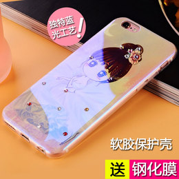 iphone6手机壳苹果6手机壳硅胶6s水钻情侣超薄软套4.7卡通外壳潮