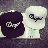 韩版dope明星同款帽子简约字母嘻哈平沿帽