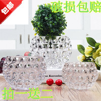 包邮 透明水晶球玻璃花瓶 现代时尚创意盆栽植物水培绿植绿萝花盆