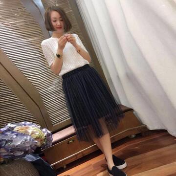 2015夏季 新款连衣裙韩版蕾丝网纱裙套时尚气质两件套