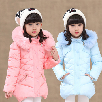 女童2015冬款棉衣加厚保暖中长款棉袄中大童韩版儿童棉服童装外套
