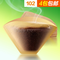 102咖啡滤纸 手冲咖啡过滤纸滴漏式 美式咖啡机滤纸咖啡纸 80片