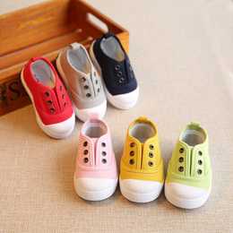 2016夏季儿童帆布鞋单鞋男童女童宝宝球鞋小童鞋子1-3岁2板鞋韩版