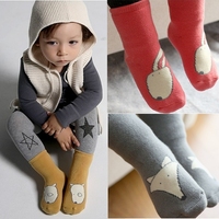 1-2-4婴儿卡通动物棉袜低中筒袜子 婴儿冬季保暖棉袜全国包邮