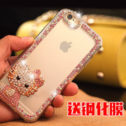 镶钻透明壳 透明软壳 水钻 奢华 卡通 女性 iPhone6 PULS 5.5