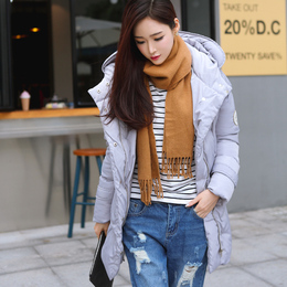 棉衣女2015冬季新款韩版中长款女式外套保暖加厚连帽羽绒棉服大衣
