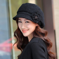 秋冬天时装帽 时尚韩版贝雷帽 时尚休闲保暖帽羊毛呢鸭舌帽子女士