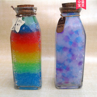 包邮 DIY星云瓶星空瓶果冻瓶彩虹瓶创意情人生日礼物 含全套材料