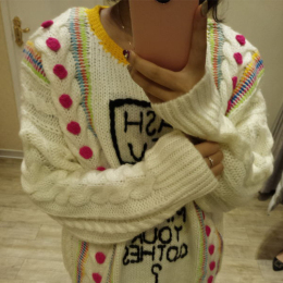 【Sunny33小超人】期待很久的韩国彩色毛衣 超级重工全手工针织