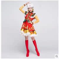 新款蒙古服表演服 少数民族服饰 舞蹈表演女 草原欢歌演出服装女
