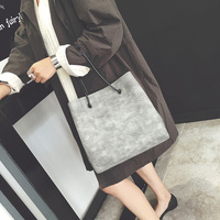 包包2016新款女包韩版简约子母包休闲大包手提包单肩包复古水桶包