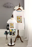 3件包邮15夏季新款儿童韩国正品加菲猫亲子装一家三口宽松休闲t恤