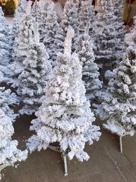 喷雪圣诞树1.8米落雪圣诞节装饰品白色植绒圣诞树180cm植绒圣诞树