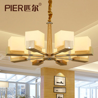 匹尔 客厅吊灯实木卧室北欧复古吊灯led餐厅创意个性中式吊灯