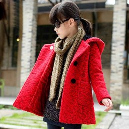 童装女童秋冬装2015新款潮韩版呢子外套中大童儿童加厚羊毛呢大衣