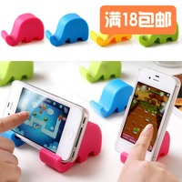 韩国创意糖果色可爱手机座手机支架 大象卡通造型iPad手机托