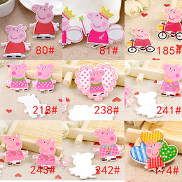 新款式 树脂DIY饰品配件 粉红猪小妹 Peppa pig DIY儿童饰品贴片