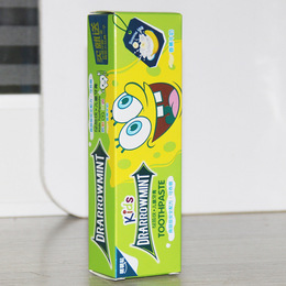 绿箭侠可食用儿童牙膏婴儿宝宝护齿可吞咽防蛀牙无氟牙膏1-2-3-6