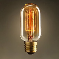 T45 直丝绕丝蚕碳丝玻璃灯泡 创意艺术钨丝烟火复古爱迪生黄光源