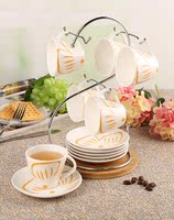 水具套装欧式高档甜品店咖啡杯红茶杯创意陶瓷咖啡杯碟套装包邮