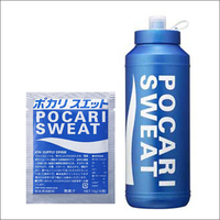 易北正品：日本版宝矿力Pocari Sweat1L运动水壶 连粉末套装版