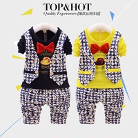 2015新款童装儿童秋装套装1-2-3-4岁男童卫衣宝宝休闲套装韩版潮