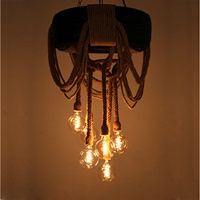 工业创意个性吊灯麻绳轮胎客厅餐厅咖啡厅复古装饰灯具