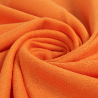 专柜正品 女士春秋冬季100%纯羊毛甜橙色大红色年会围巾纯色披肩