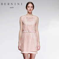 BERNINI1976女装2015夏优雅圆领镂空两件套连衣裙3S803H