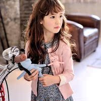 韩国童装新款2015女童秋装开衫外套可爱熊儿童针织纯棉百搭开衫