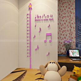 宝宝身高贴身高尺墙贴立体3d墙贴画测量身高墙贴幼儿园儿童房卧室