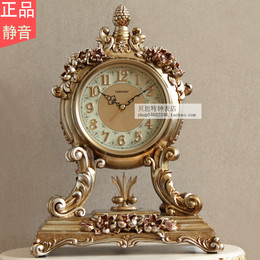 新款欧式复古台钟座钟客厅创意静音摆件坐钟个性桌钟装饰时钟包邮