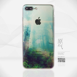 原气创意高端森林自然清新iPhone7plus苹果6s透明6手机壳新款SE5S