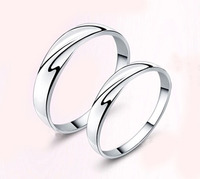 S925纯银情侣戒指 时尚活口对戒首饰品韩版创意指环一对