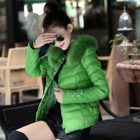 短款女士棉衣2015新款冬装韩版潮薄款修身貉子毛领棉服外套