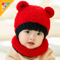 婴儿帽子秋冬季儿童套头帽男女6-12个月宝宝帽子1-3岁小孩潮年货