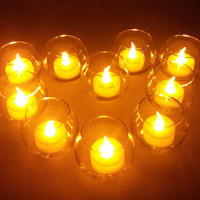 球杯+2032白壳黄灯电子蜡烛LED蜡烛灯求婚生日摆图造型锂电池浪漫