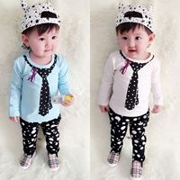 韩版男宝宝春装0-1-2-3岁女童男童春秋款套装婴幼儿小童装衣服潮