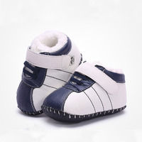 婴儿学步鞋软底0-1-2-3岁男女宝宝鞋子真皮鞋棉鞋加绒女童鞋冬季