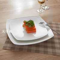 特价8寸西餐盘子陶瓷 创意 欧式牛排盘 家用四方菜盘 酒店餐具盘