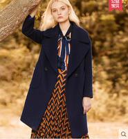 2016冬装新款品牌女装秋冬中长款大衣女士加厚茧型羊毛呢子外套