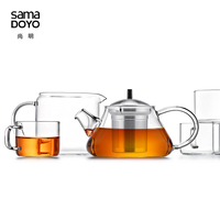 尚明新品功夫茶壶套装耐热玻璃茶壶过滤 加厚玻璃功夫茶具泡茶壶